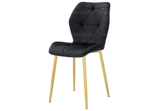 Chaises coquillage pieds dorés noir NAVA New Design