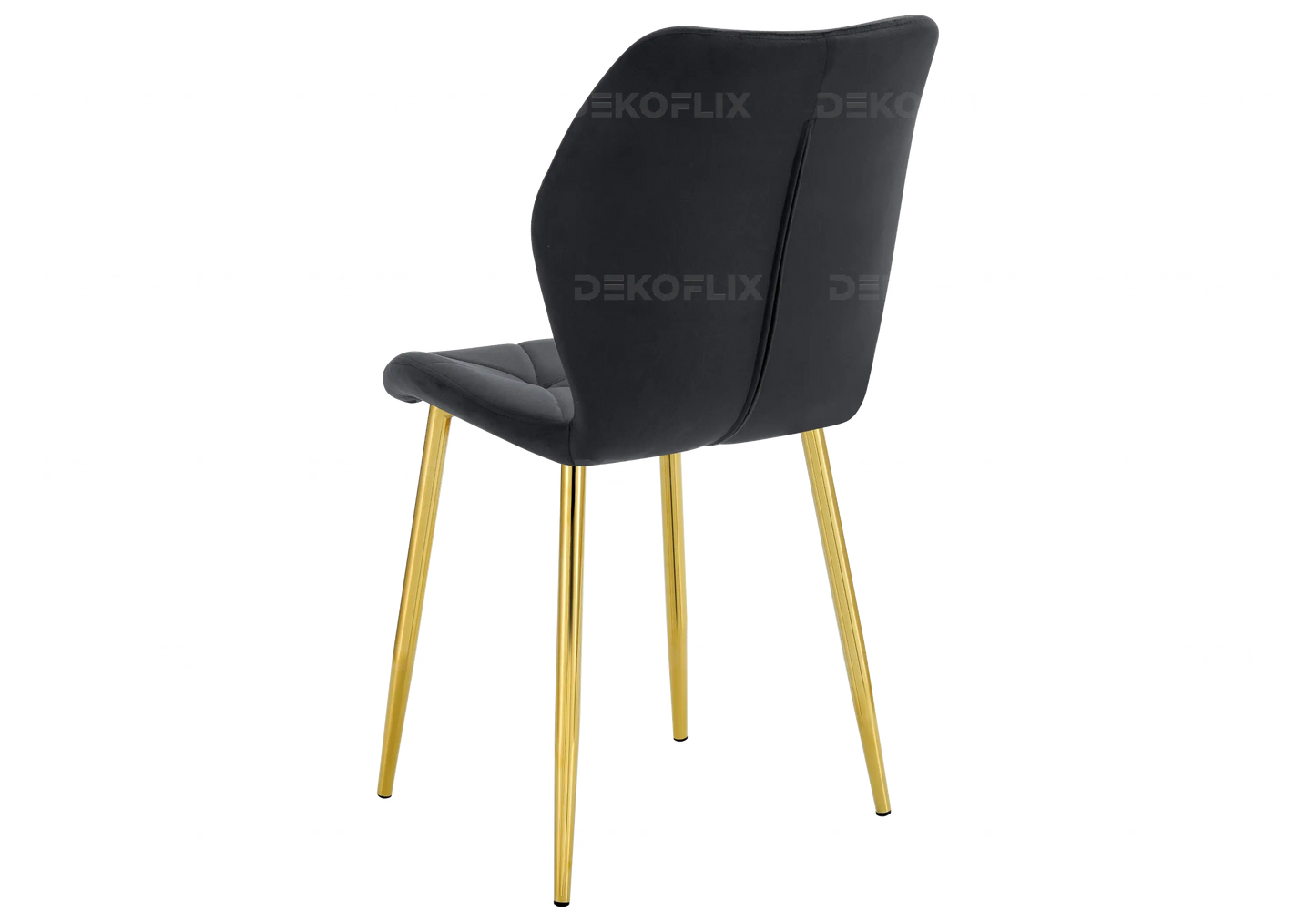 Chaises coquillage pieds dorés noir NAVA New Design