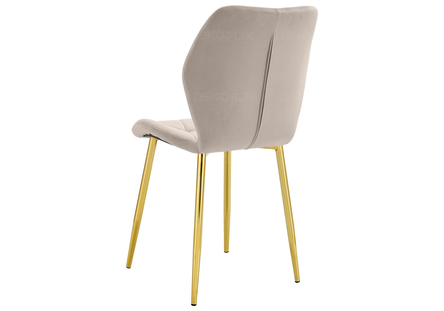 Chaises coquillage pieds dorés taupe NAVA New Design