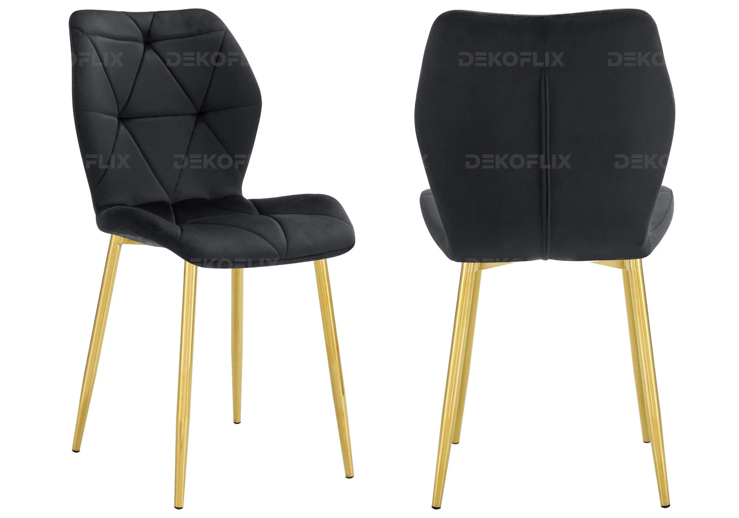 Chaises coquillage pieds dorés vert sapin NAVA New Design