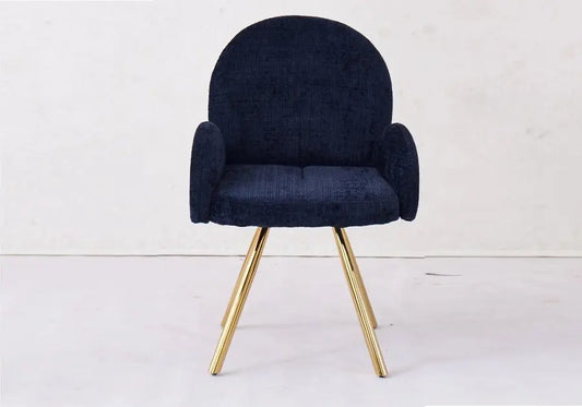 Chaises dore velours blue MIMI Touche d'élégance