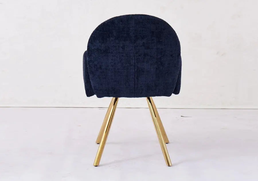 Chaises dore velours blue MIMI Touche d'élégance