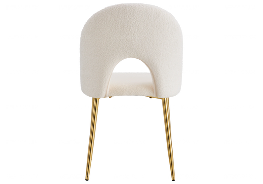 Chaises dorées doudou beige TALIA (lot de 4) New Design