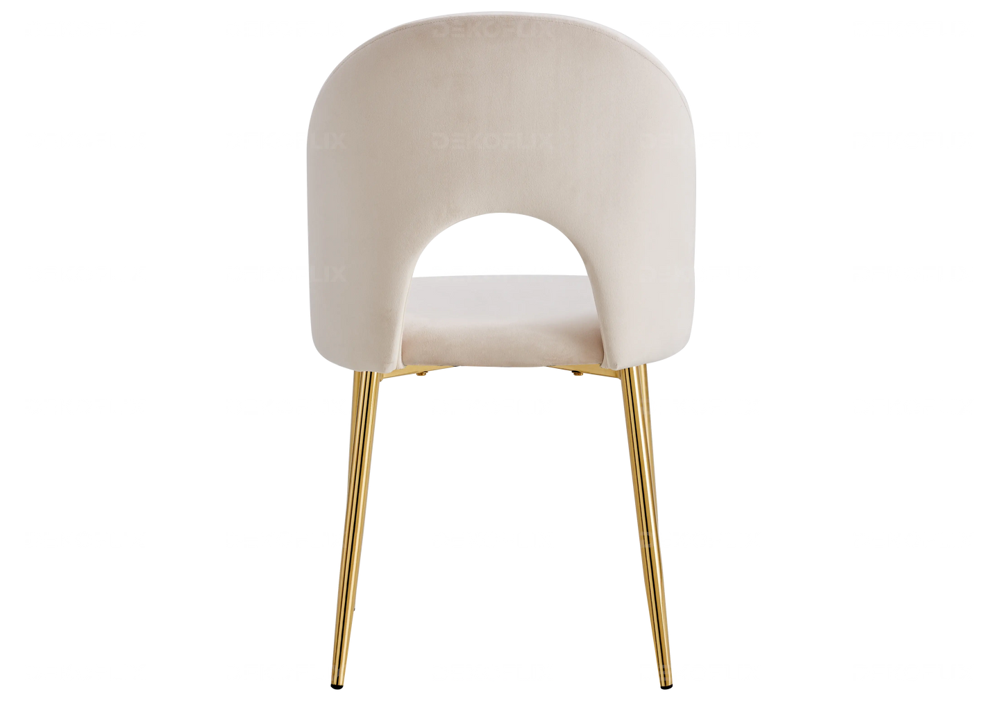 Chaises dorées velours beige TALIA (lot de 4) New Design