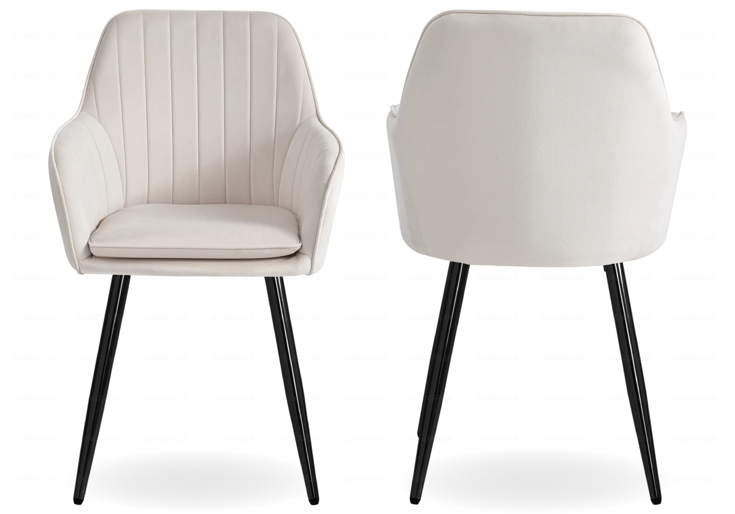 Chaises fauteuils scandinaves noirs beige AVAS – Lot de 2 New Design
