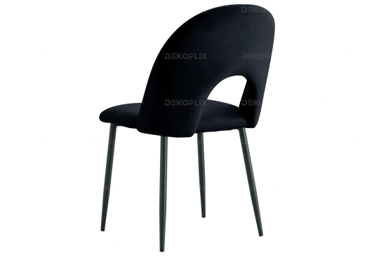 Chaises noir velours noir TALIA (lot de 4) New Design
