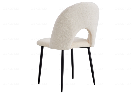 Chaises noire doudou beige TALIA (lot de 4) New Design