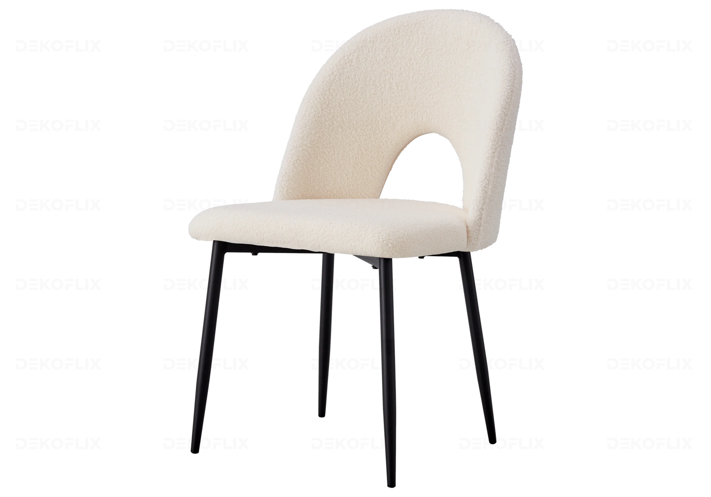 Chaises noire doudou beige TALIA (lot de 4) New Design