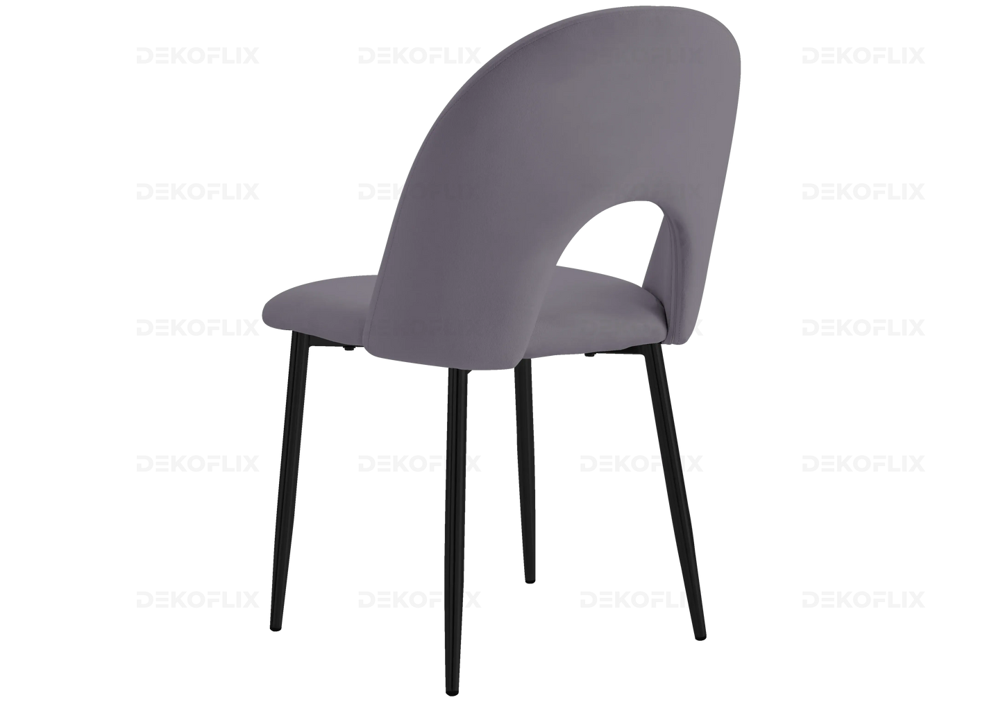Chaises noire velours anthracite TALIA (lot de 4) New Design