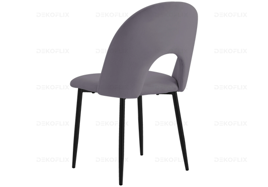 Chaises noire velours anthracite TALIA (lot de 4) New Design