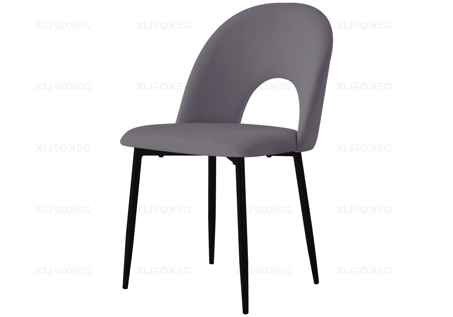 Chaises noire velours anthracite TALIA (lot de 4) New Design