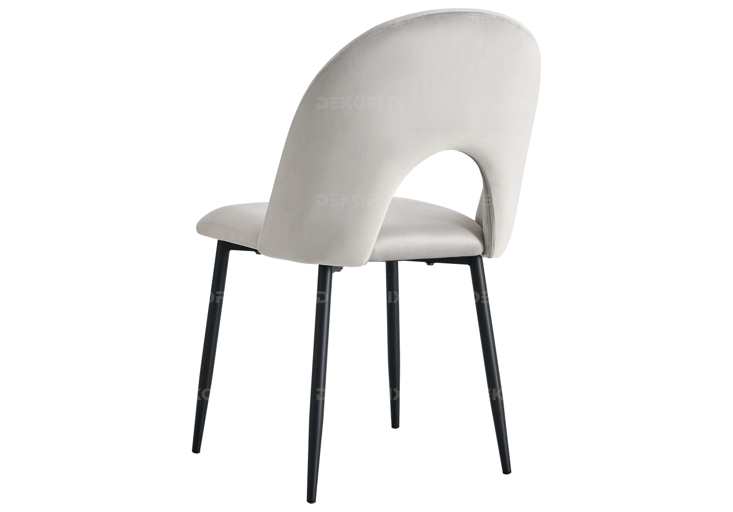 Chaises noire velours gris TALIA (lot de 4) New Design