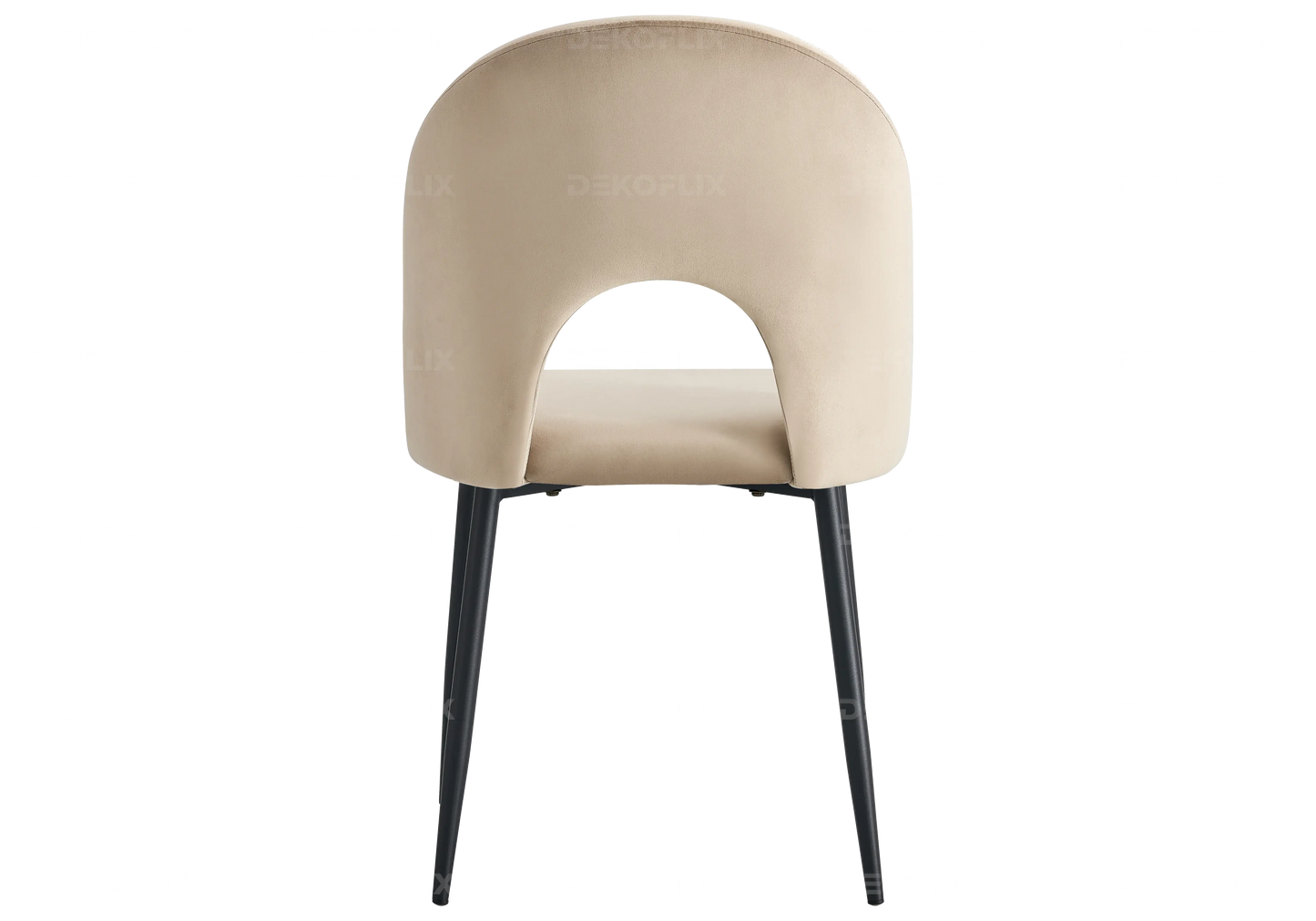 Chaises noire velours taupe TALIA (lot de 4) New Design