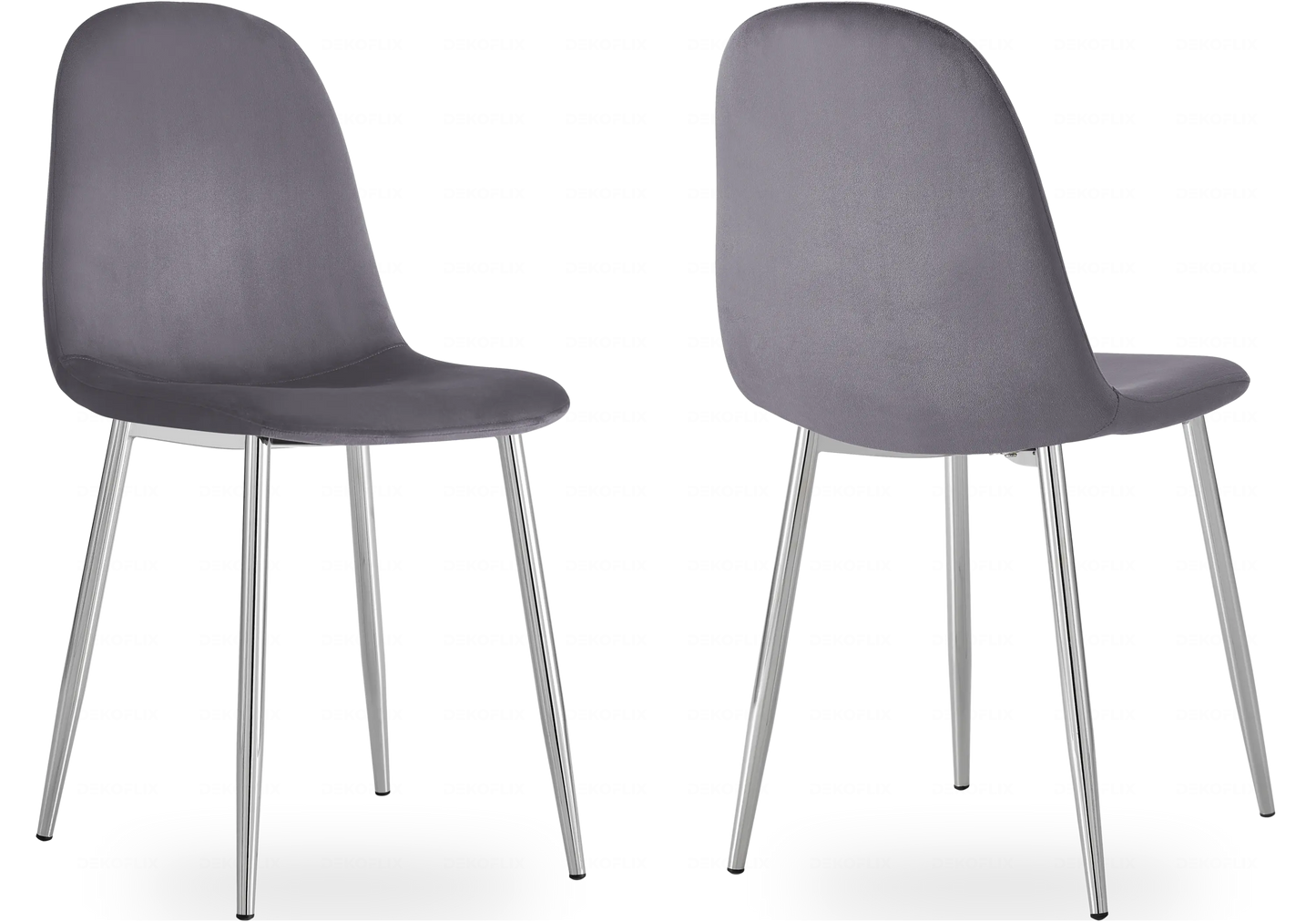 Chaises scandinave chrome anthracite LOA New Design