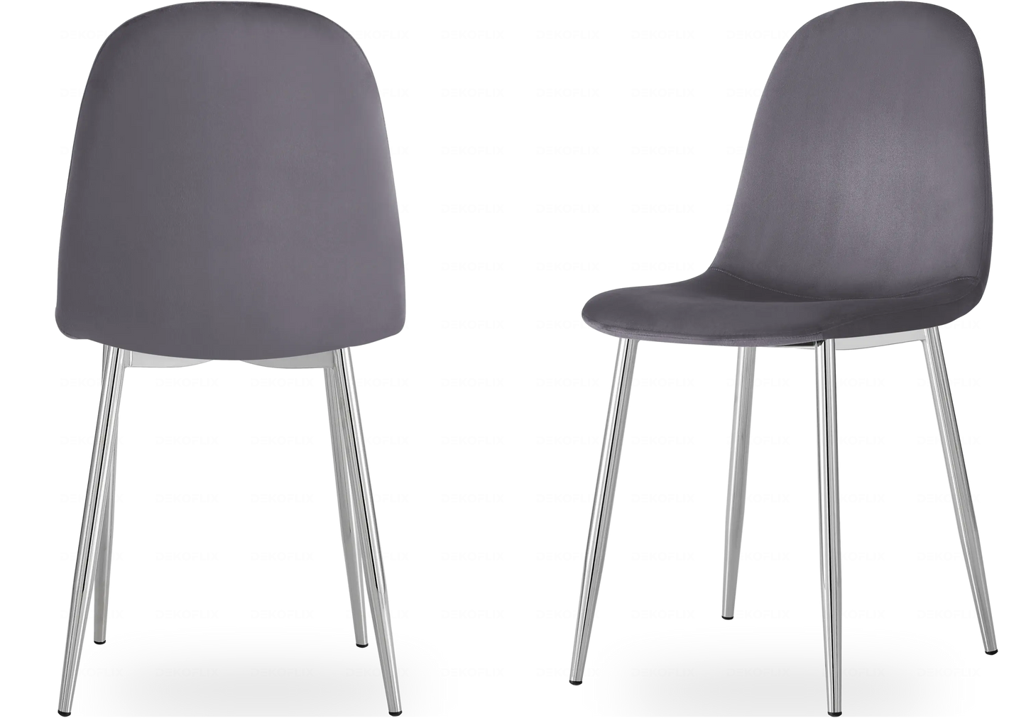 Chaises scandinave chrome anthracite LOA New Design