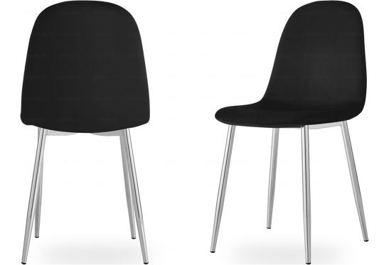 Chaises scandinave chrome noir LOA New Design