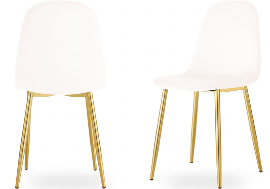 Chaises scandinave dorée beige LOA New Design