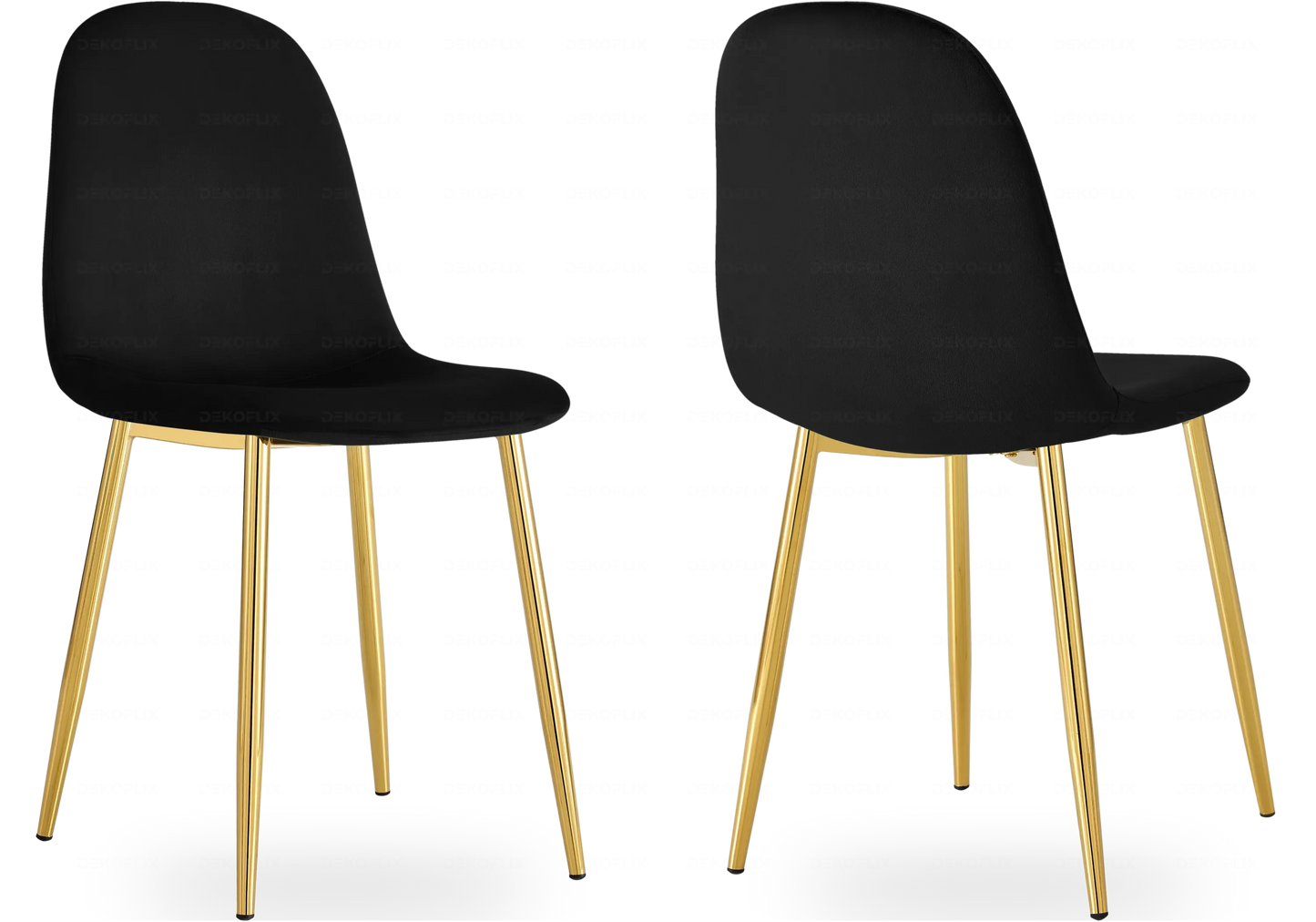 Chaises scandinave dorée noir LOA New Design