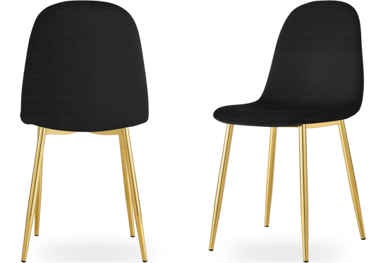 Chaises scandinave dorée noir LOA New Design
