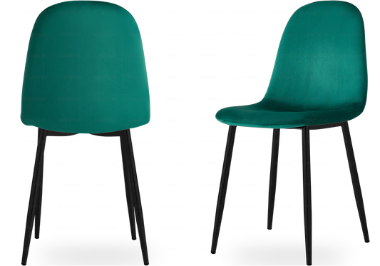 Chaises scandinave noir vert LOA New Design