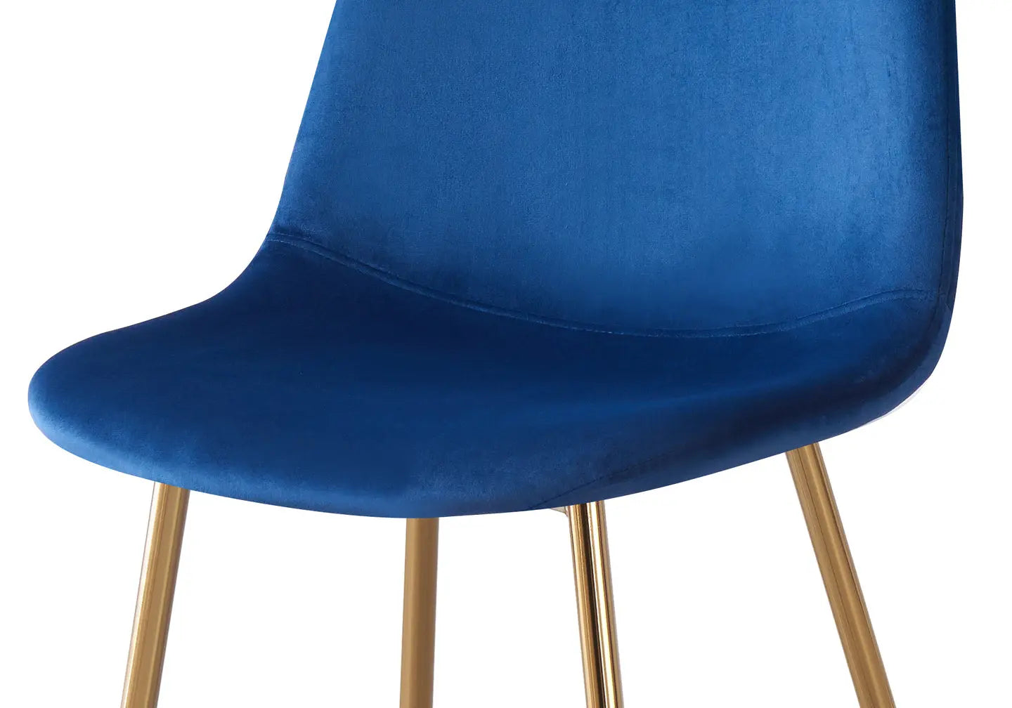 Chaises scandinave velours bleu LOA (Lot de 6) New Design
