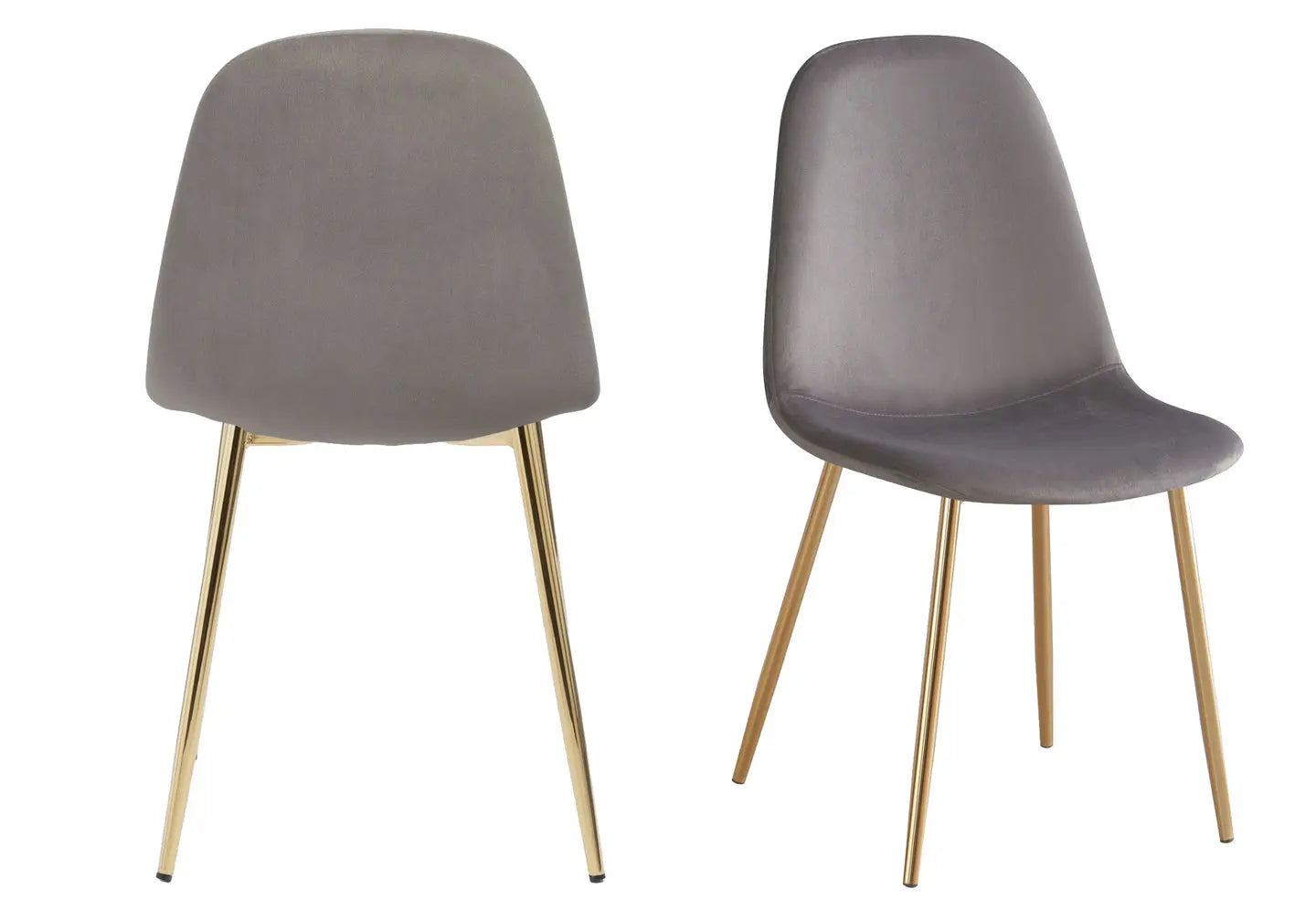 Chaises scandinave velours gris LOA (Lot de 6) New Design