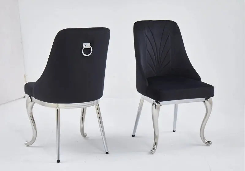 Chaises velours gris NINA (lot de 2) New Design