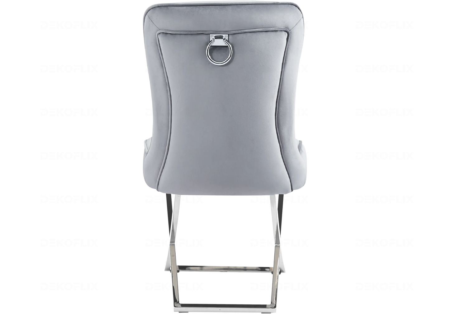 Chaises velours gris avec poignée design URSI New Design