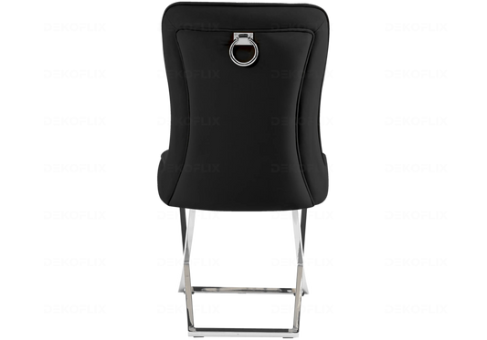 Chaises velours noir avec poignée design URSI New Design
