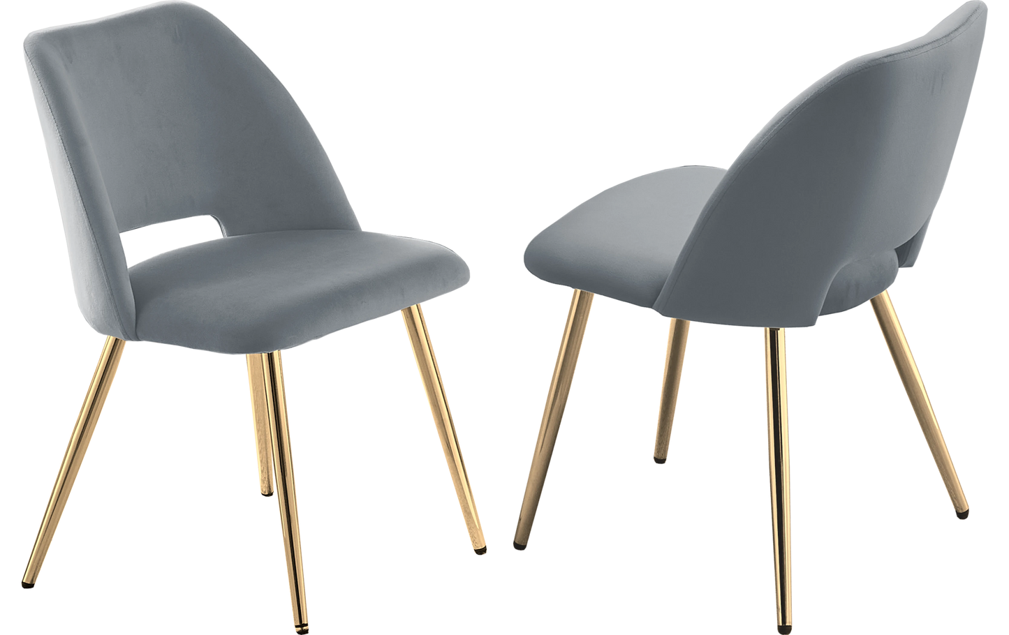 Ensemble table marbre blanc et chaises dorés – Kara