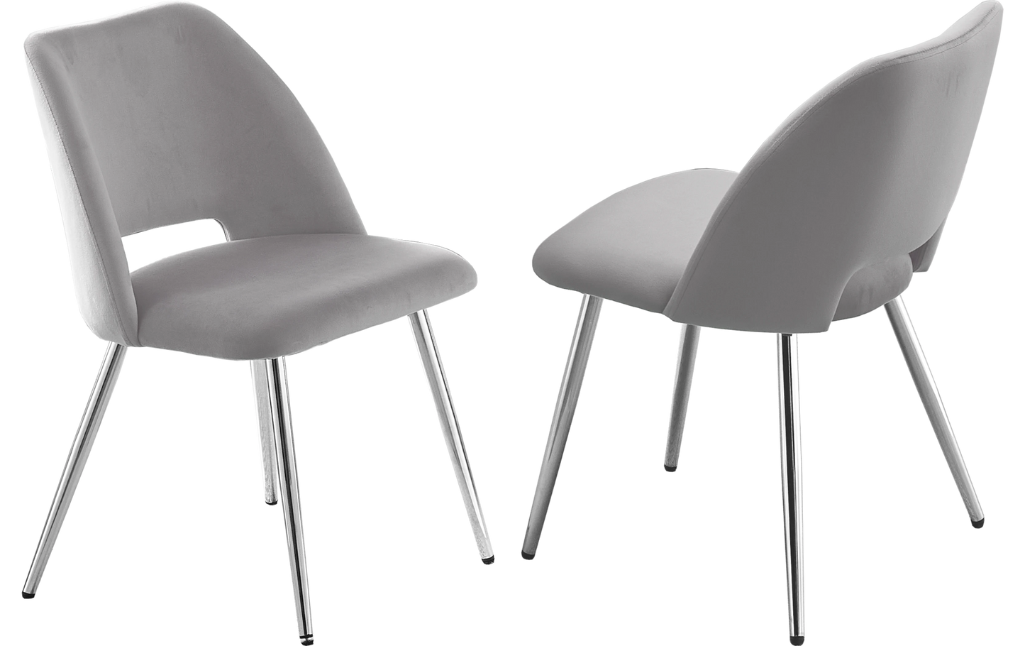 Ensemble table marbre blanc et chaises argent – Kara