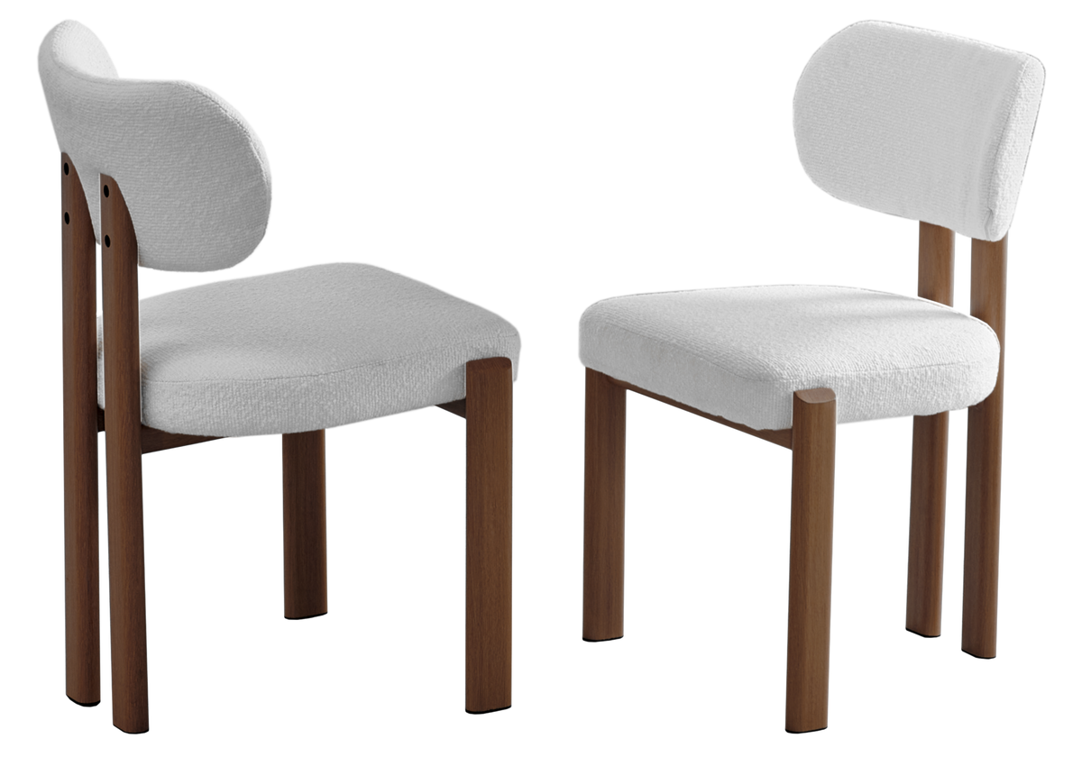 Ensemble table noyer et 4 chaises Japandi - Akira