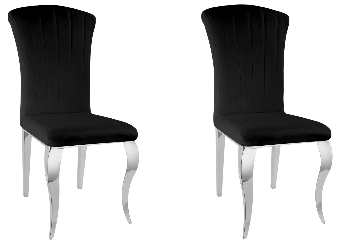 Table ronde marbre blanc et chaises noir argentés – NEO