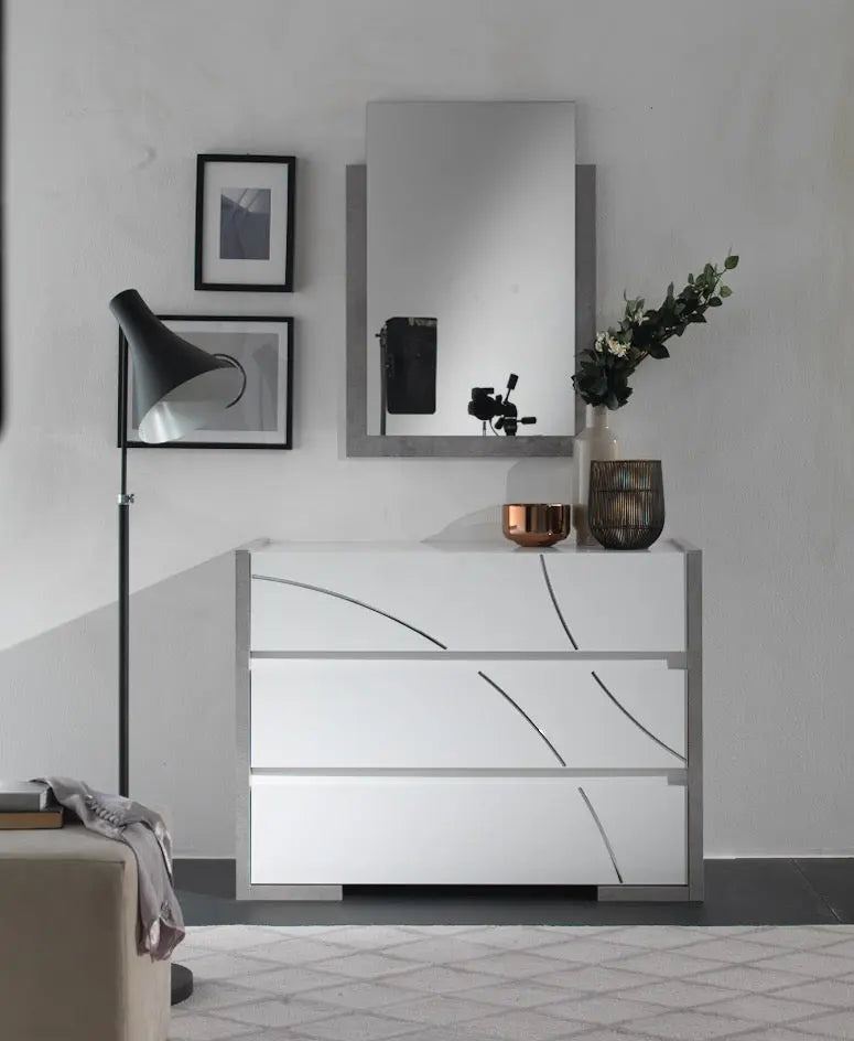 Chambre à coucher blanche MILANO Italian Mobili