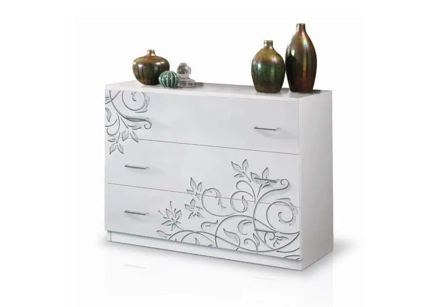 Chambre à coucher blanche florale MARY Italian Mobili