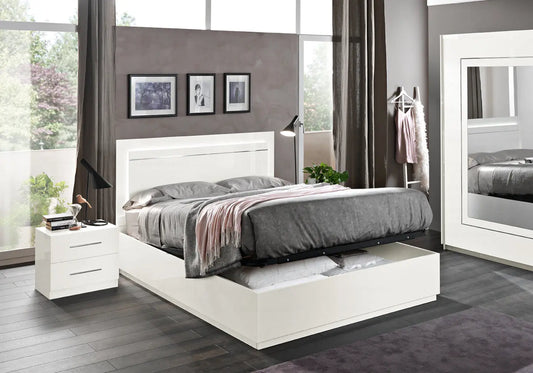 Chambre à coucher laqué blanc led STAR Italian Mobili