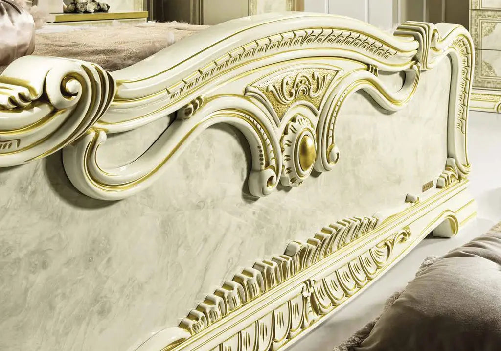 Chambre complète baroque laqué or ivoire KOBA CG Italy