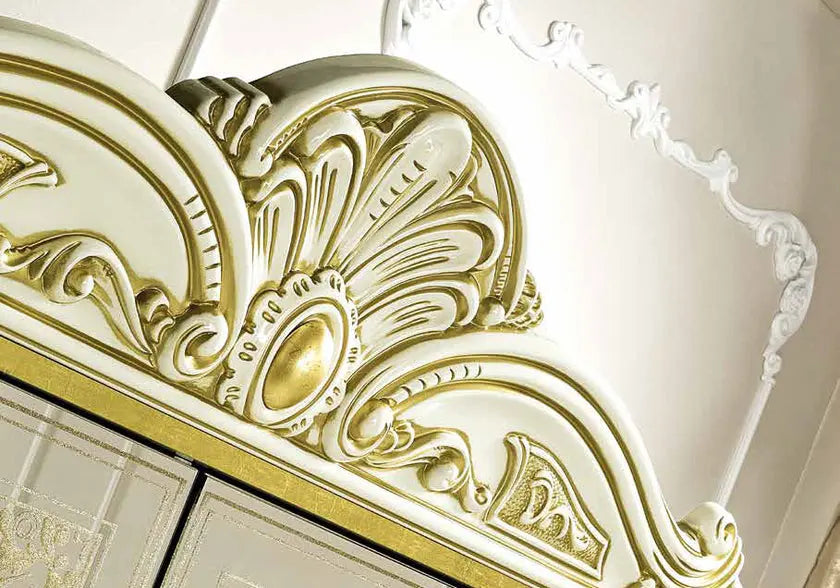 Chambre complète baroque laqué or ivoire KOBA CG Italy