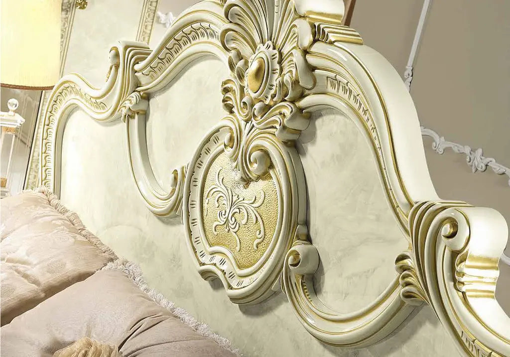 Chambre complète baroque laqué or ivoire KOBA CG Italy