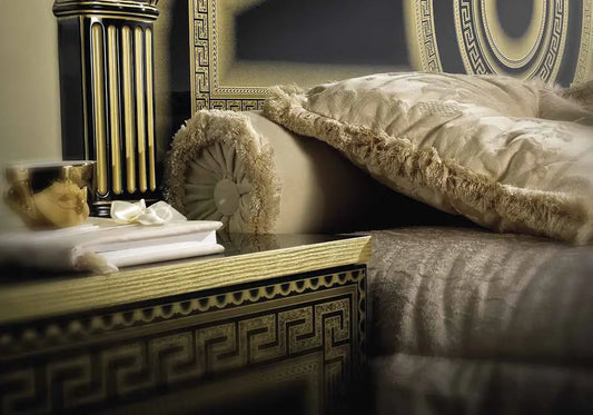 Chambre complète baroque laqué or noir ALLA CG Italy