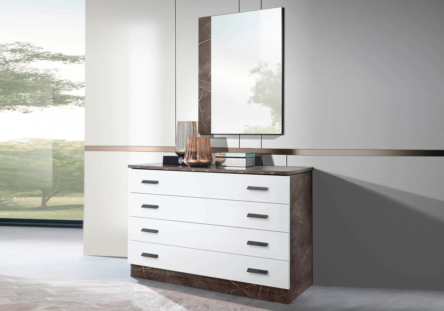 Chambre complète capitonné blanc IRIS Italian TL