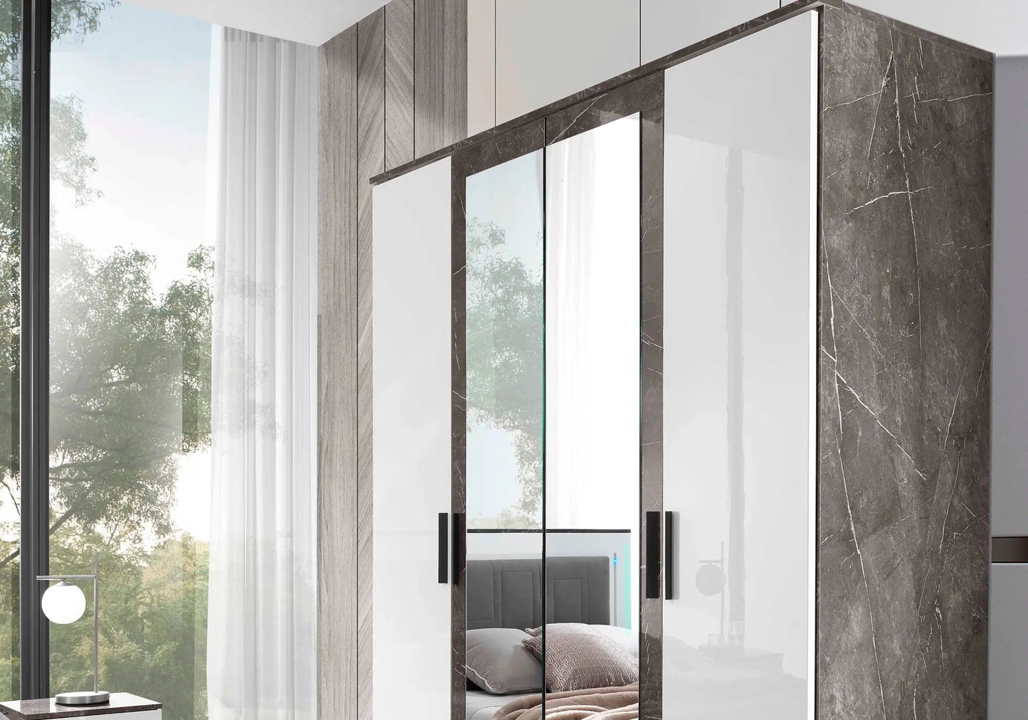 Chambre complète capitonné blanc IRIS Italian TL