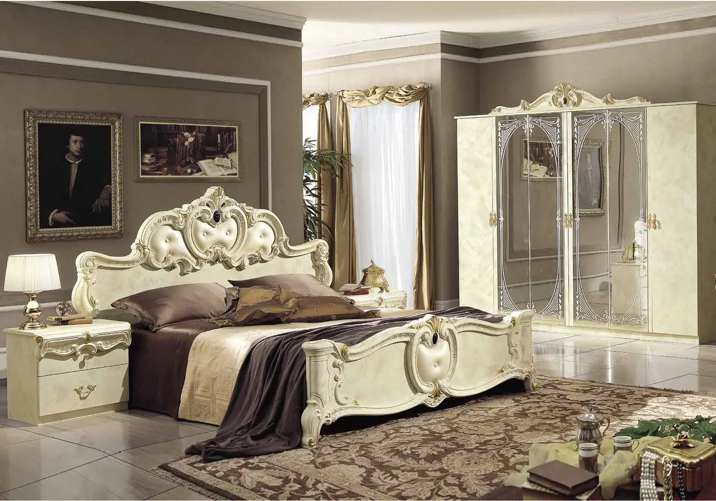 Chambre complète capitonné ivoire KONE CG Italy