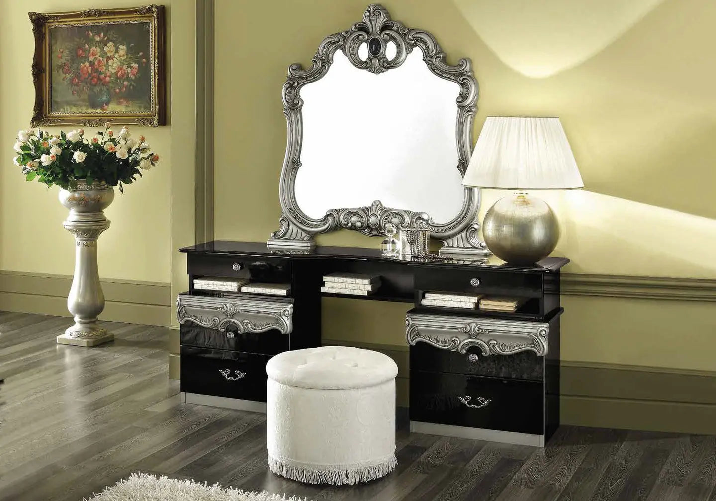 Chambre complète capitonné noir argent KONE CG Italy