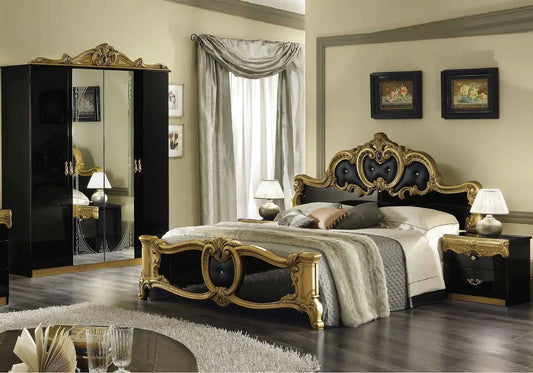 Chambre complète capitonné noir or KONE CG Italy