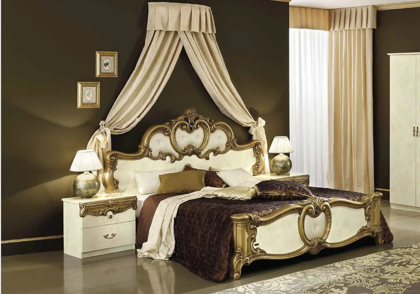 Chambre complète capitonné or ivoire KONE CG Italy