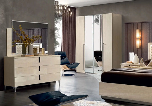 Chambre complète capitonné sable MYLA CG Italy