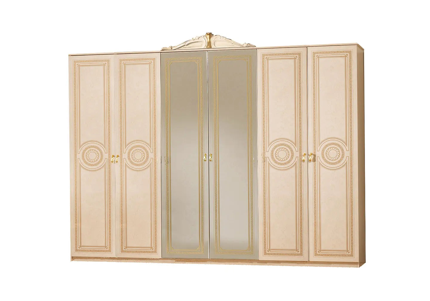 Chambre complète capitonnée laquée beige LOIS Made in Italy