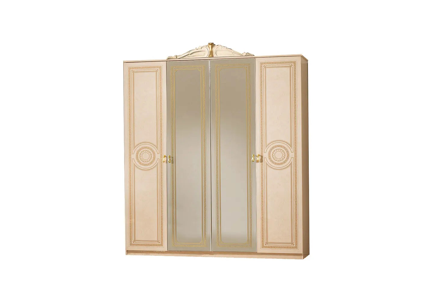 Chambre complète capitonnée laquée beige LOIS Made in Italy