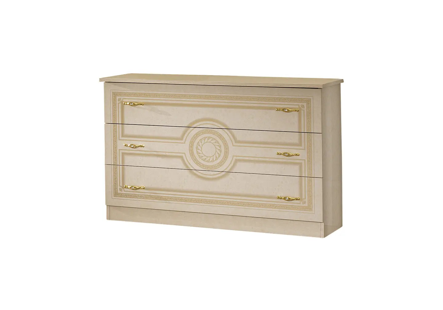 Chambre complète capitonnée laquée beige LOIS Made in Italy
